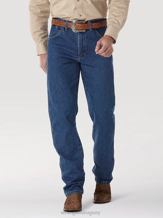 Clayton Wrangler hombres jeans rectos ajustados premium de cinco estrellas ropa F8J4V158