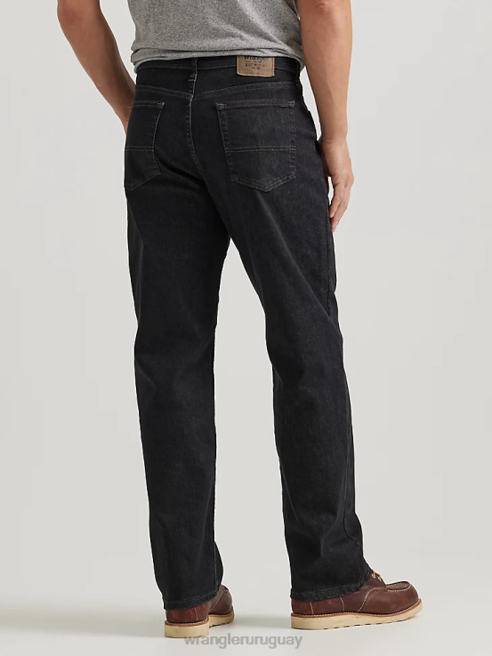 Denim oscuro Wrangler hombres Authentics jeans cómodos y flexibles de ajuste relajado ropa F8J4V201