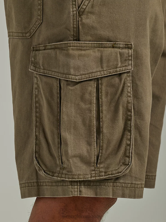 Pino verde Wrangler hombres pantalón corto tipo cargo con cordón elástico y libre de estirar ropa F8J4V552