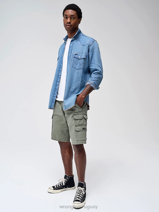 abeto Wrangler hombres pantalón corto cargo apilado premium de cinco estrellas ropa F8J4V535