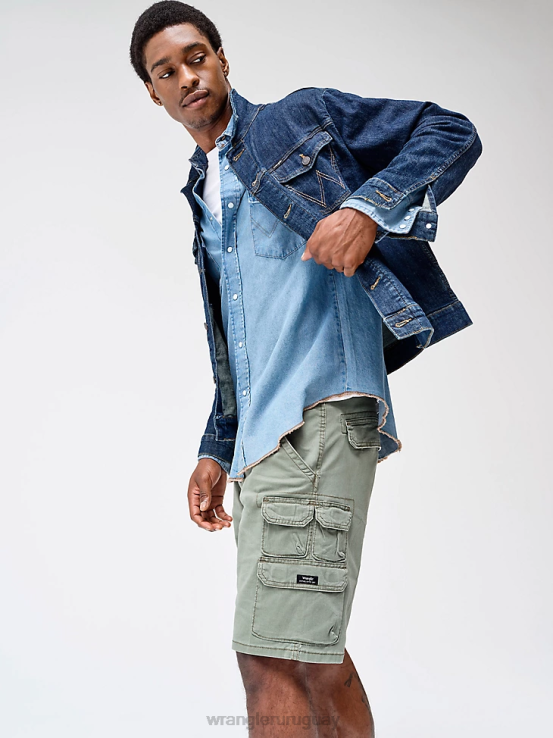 abeto Wrangler hombres pantalón corto cargo apilado premium de cinco estrellas ropa F8J4V535