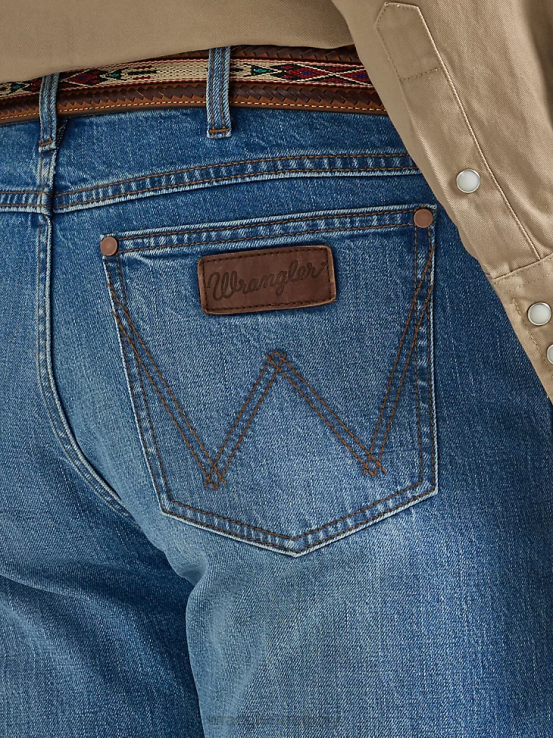 acres de diamantes Wrangler hombres jeans retro ajustados con pernera recta ropa F8J4V28