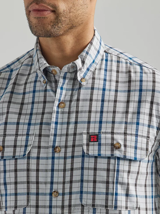 aguacero Wrangler hombres camisa de trabajo a cuadros riggs workwear ropa F8J4V672