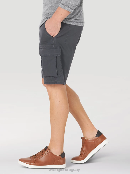 antracita Wrangler hombres pantalones cortos cargo elásticos auténticos ropa F8J4V559