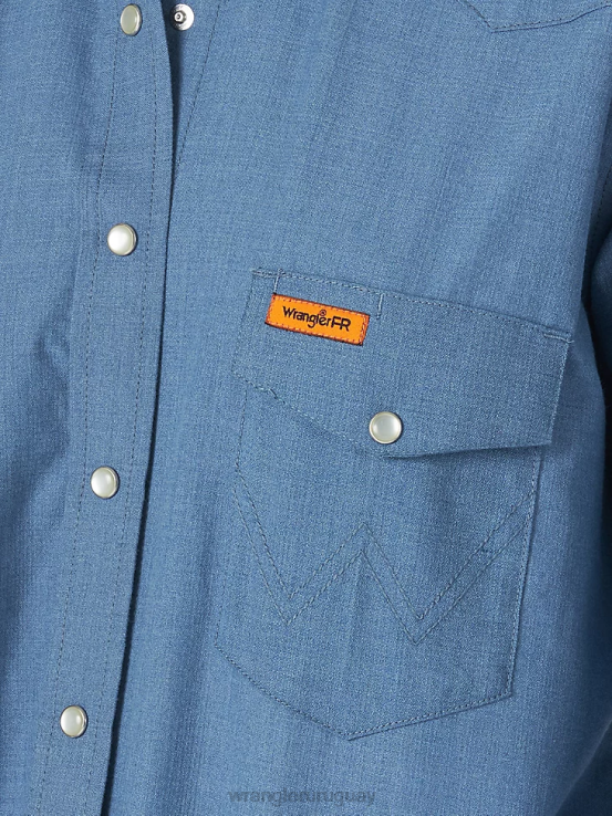 azul Wrangler mujer fr resistente al fuego manga larga sólido ropa F8J4V892