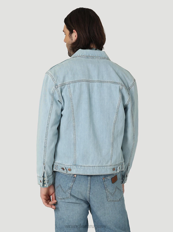 azul helado Wrangler hombres chaqueta anti-fit Heritage ropa F8J4V618