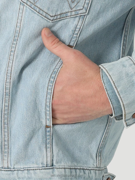 azul helado Wrangler hombres chaqueta anti-fit Heritage ropa F8J4V618