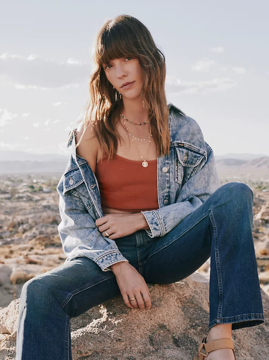 azul helado Wrangler mujer chaqueta vaquera novia ropa F8J4V854