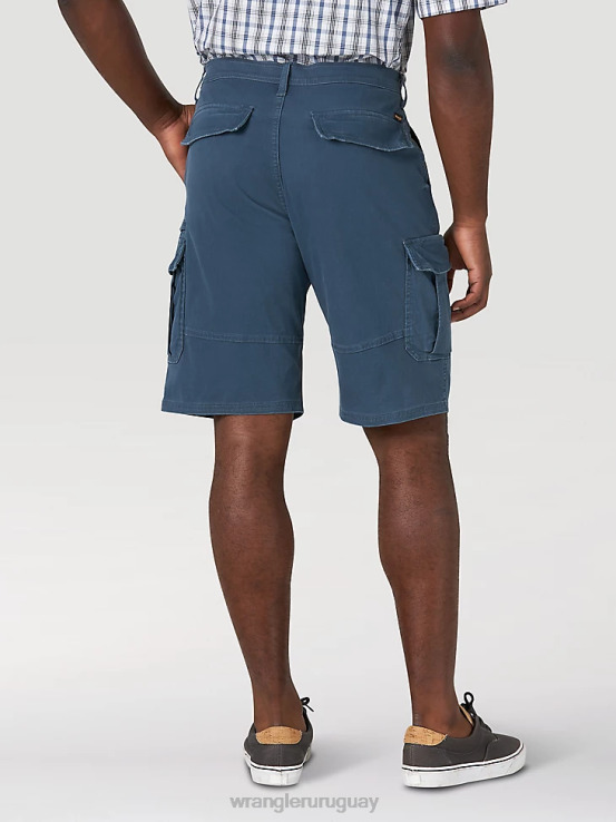 azul marino de medianoche Wrangler hombres short cargo de sarga flexible ropa F8J4V548