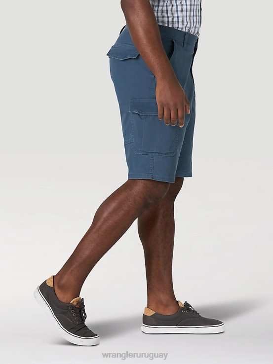 azul marino de medianoche Wrangler hombres short cargo de sarga flexible ropa F8J4V548