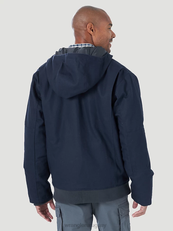 azul marino oscuro Wrangler hombres Ropa de trabajo Riggs chaqueta de trabajo de lona con aislamiento de capas resistentes ropa F8J4V658
