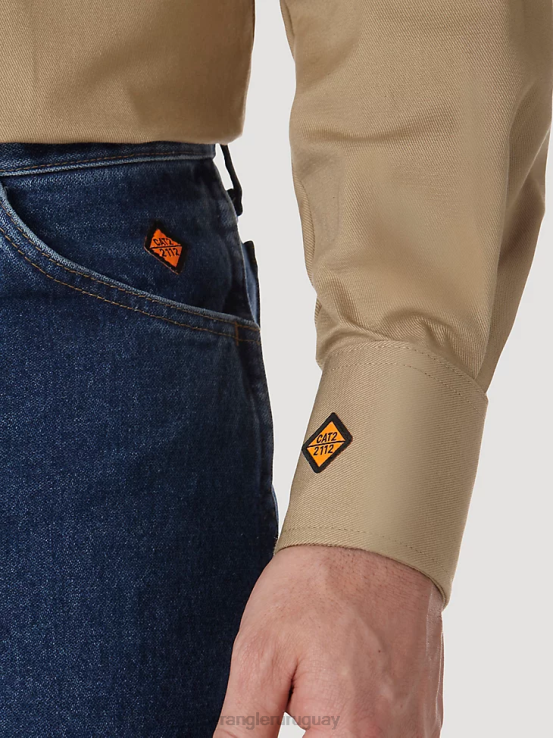 azul marino/negro Wrangler hombres camisa a cuadros occidental de manga larga resistente al fuego fr ropa F8J4V500