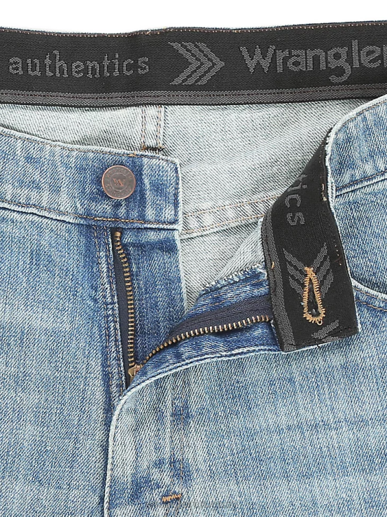 azul tiza Wrangler hombres Vaqueros auténticos de ajuste regular y cintura cómoda ropa F8J4V206