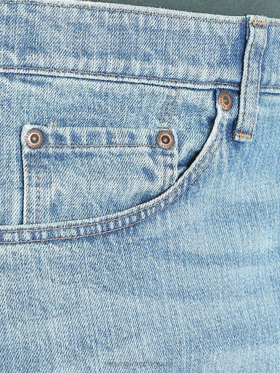 azul tiza Wrangler hombres Vaqueros auténticos de ajuste regular y cintura cómoda ropa F8J4V206