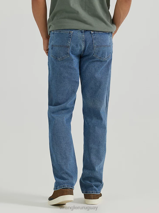azul vintage Wrangler hombres Authentics jeans flexibles de ajuste relajado ropa F8J4V104