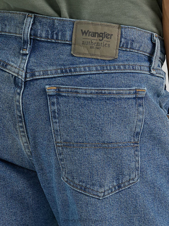 azul vintage Wrangler hombres Authentics jeans flexibles de ajuste relajado ropa F8J4V104