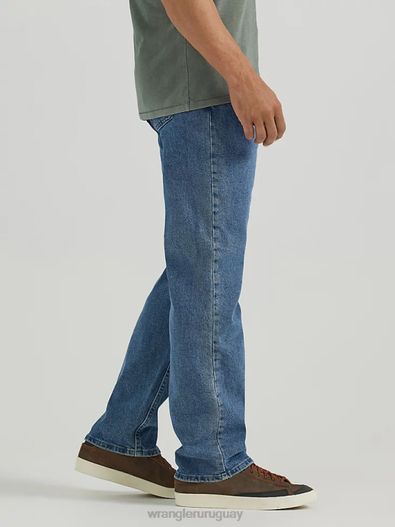 azul vintage Wrangler hombres Authentics jeans flexibles de ajuste relajado ropa F8J4V104