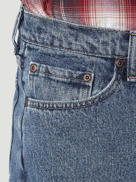 azul vintage Wrangler hombres Vaqueros Authentics de corte regular de algodón ropa F8J4V152