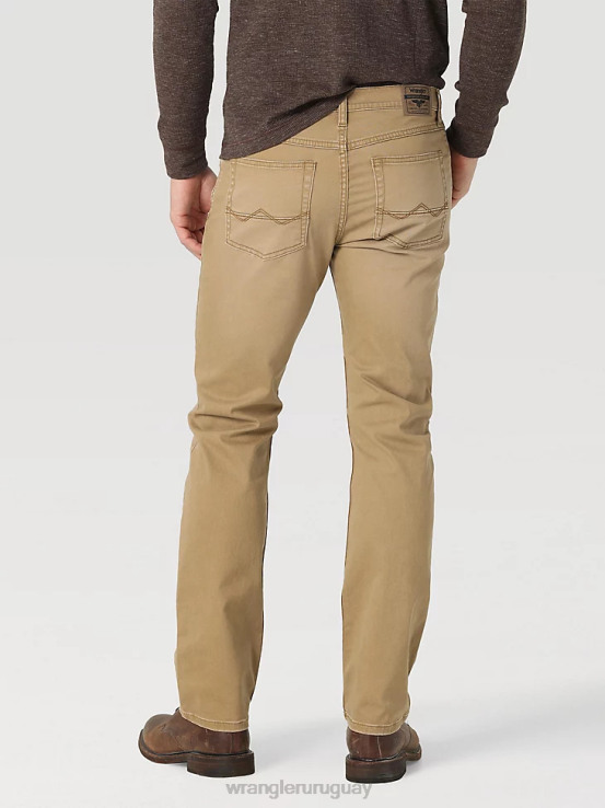 bellota Wrangler hombres jeans rectos ajustados premium de cinco estrellas ropa F8J4V161