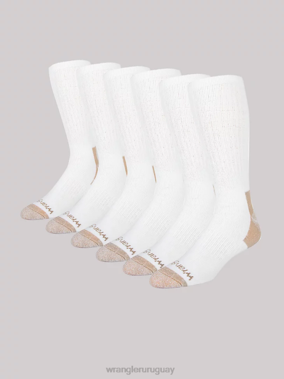 blanco Wrangler hombres calcetines de trabajo para equipo (paquete de 6) accesorios F8J4V729