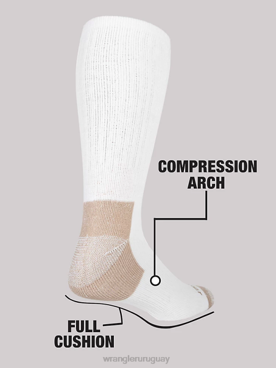 blanco Wrangler hombres calcetines de trabajo para equipo (paquete de 6) accesorios F8J4V729