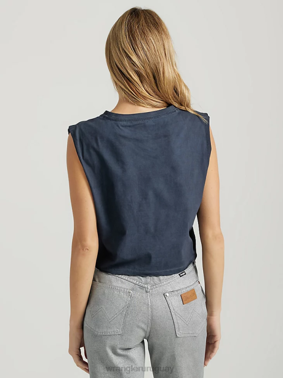 blanco Wrangler mujer camisola de un hombro ropa F8J4V873