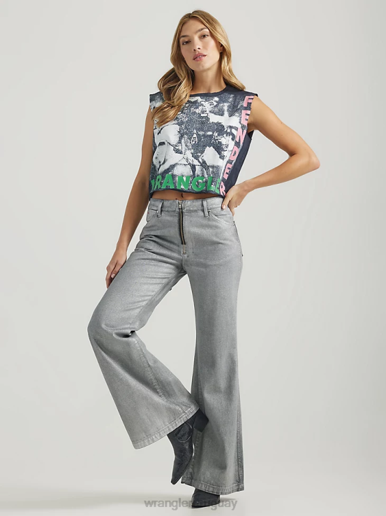 blanco Wrangler mujer camisola de un hombro ropa F8J4V873