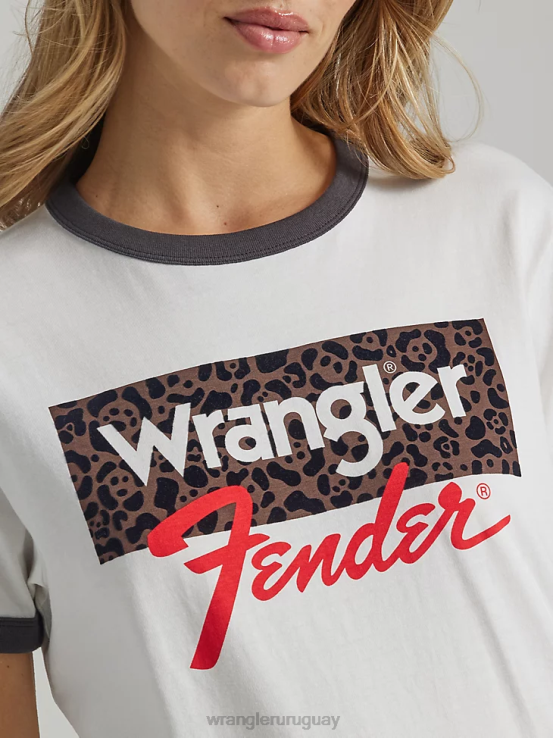 blanco Wrangler mujer camisola de un hombro ropa F8J4V873