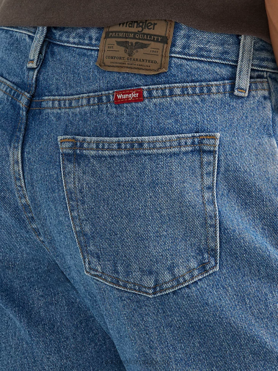 blanqueador de piedra Wrangler hombres jeans de corte relajado de mezclilla premium de cinco estrellas ropa F8J4V88