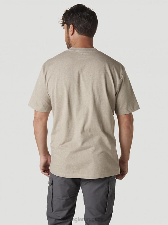 brezo de avena Wrangler hombres Henley de manga corta para trabajo Riggs ropa F8J4V272