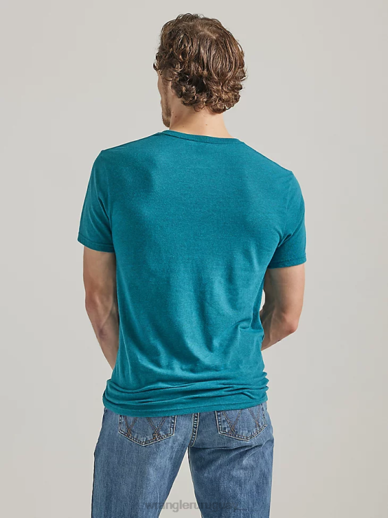 brezo de ceniza Wrangler hombres Henley de manga corta para trabajo Riggs ropa F8J4V271