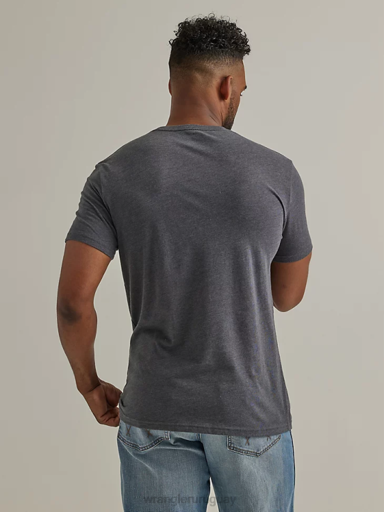 brezo de ceniza Wrangler hombres Henley de manga corta para trabajo Riggs ropa F8J4V271