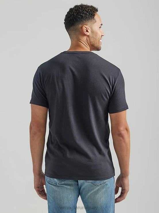 brezo de ceniza Wrangler hombres Henley de manga corta para trabajo Riggs ropa F8J4V271