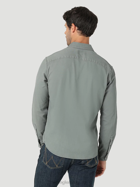 bronce Wrangler hombres camisa Epic de sarga elástica suave ropa F8J4V332