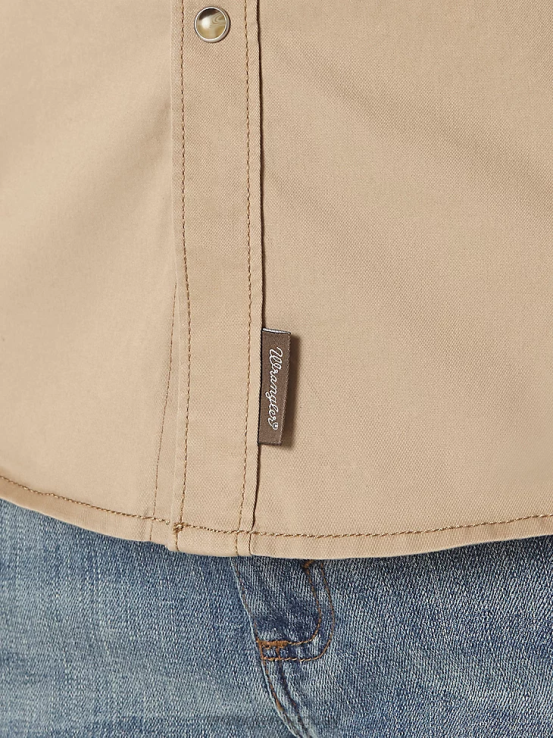 broncearse Wrangler hombres camisa estilo western con dos bolsillos con solapa y ribete en contraste ropa F8J4V437