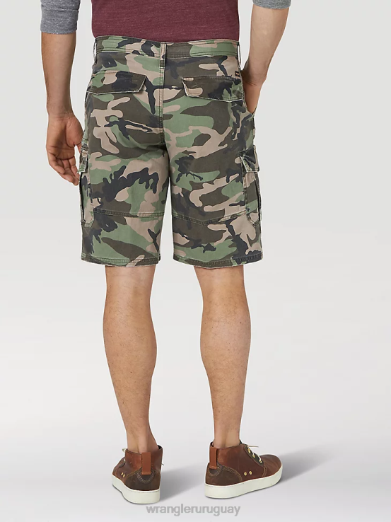 camuflaje de la selva Wrangler hombres short cargo de sarga flexible ropa F8J4V547