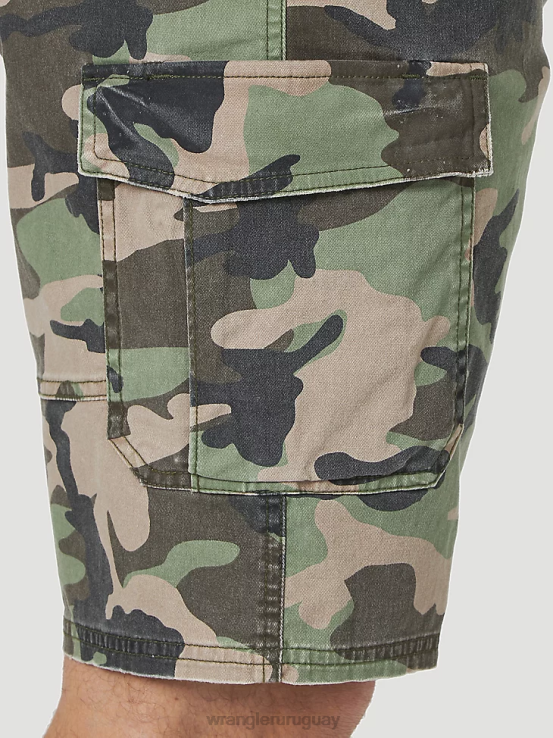 camuflaje de la selva Wrangler hombres short cargo de sarga flexible ropa F8J4V547