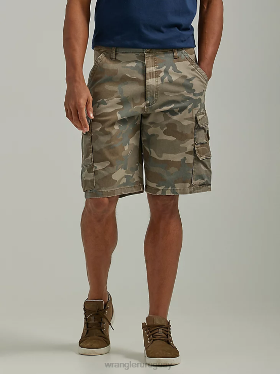 camuflaje marrón sombra Wrangler hombres pantalón corto cargo apilado premium de cinco estrellas ropa F8J4V533