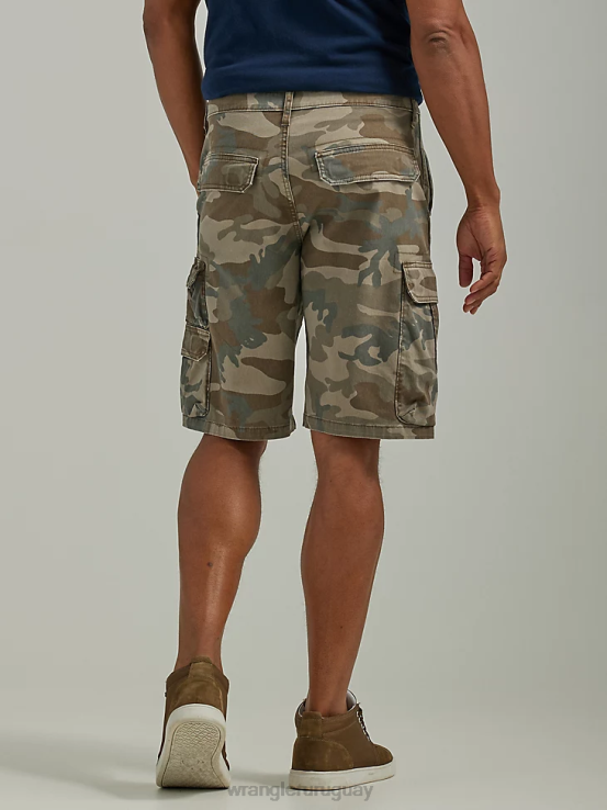 camuflaje marrón sombra Wrangler hombres pantalón corto cargo apilado premium de cinco estrellas ropa F8J4V533