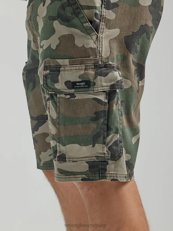 camuflaje marrón verde Wrangler hombres pantalón corto cargo premium de cinco estrellas ropa F8J4V518