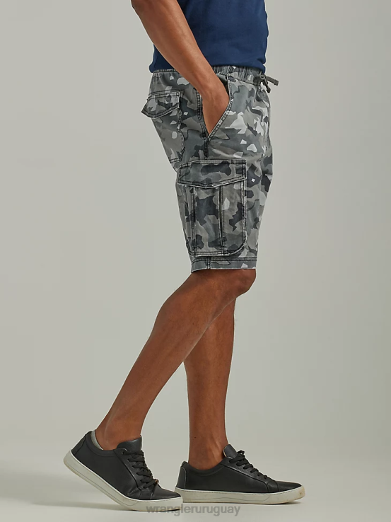 camuflaje monumento Wrangler hombres pantalón corto tipo cargo con cordón elástico y libre de estirar ropa F8J4V554