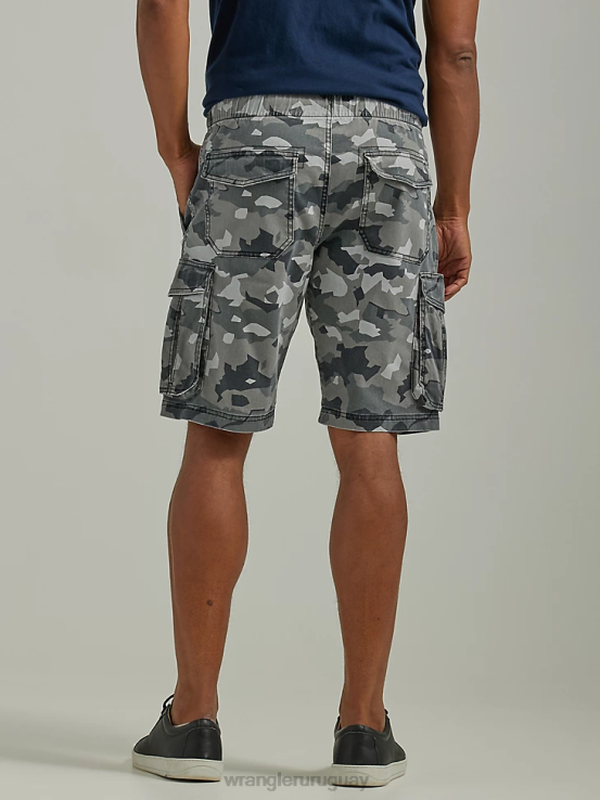 camuflaje monumento Wrangler hombres pantalón corto tipo cargo con cordón elástico y libre de estirar ropa F8J4V554