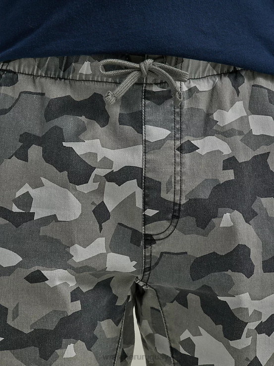 camuflaje monumento Wrangler hombres pantalón corto tipo cargo con cordón elástico y libre de estirar ropa F8J4V554
