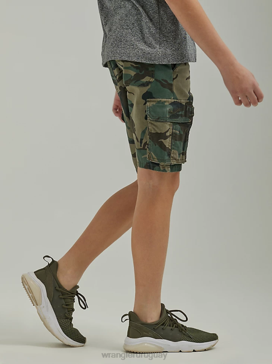 camuflaje nocturno del bosque de la selva Wrangler Niños pantalones cortos de carga de jugador (husky) ropa F8J4V987