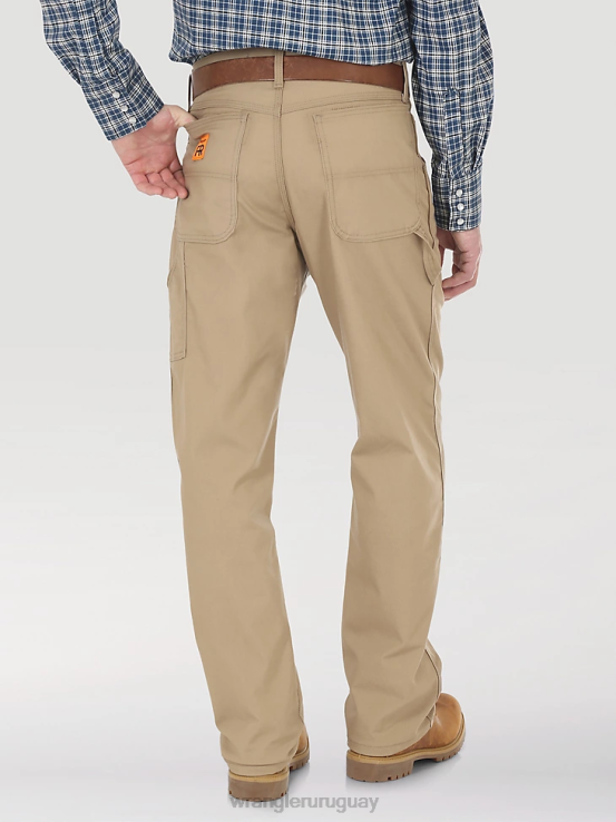 caqui Wrangler hombres Pantalón de carpintero resistente al fuego riggs workwear fr ropa F8J4V265
