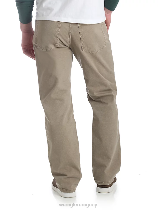 caqui Wrangler hombres Vaqueros de corte regular con flexión de mezclilla premium de cinco estrellas para mayor comodidad ropa F8J4V142