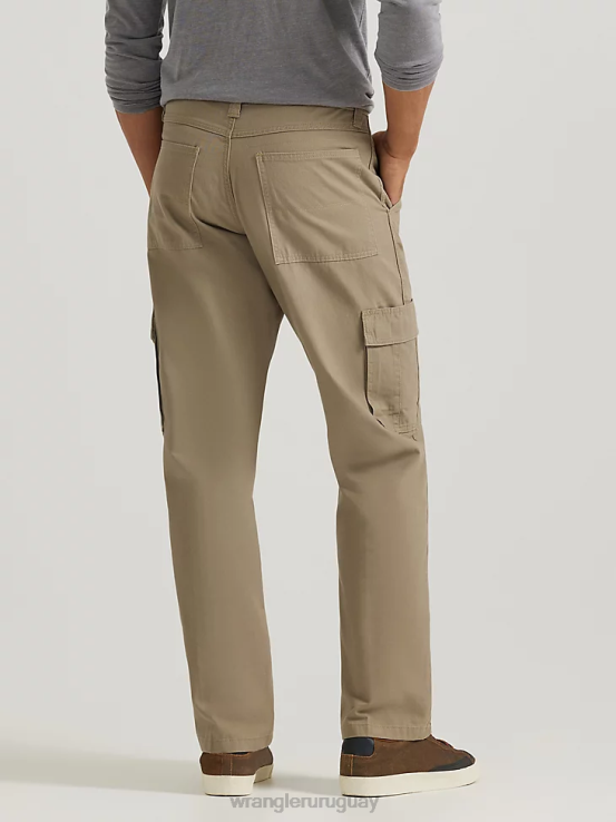 caqui británico Wrangler hombres pantalones cargo relajados auténticos ropa F8J4V244