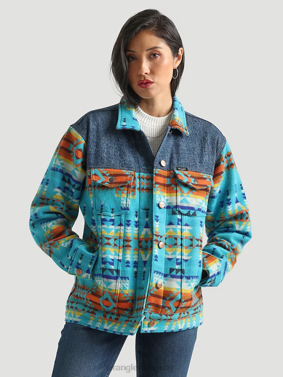 caqui dorado Wrangler mujer Chaqueta de lona con forro de sherpa Riggs Hard Layers ropa F8J4V863