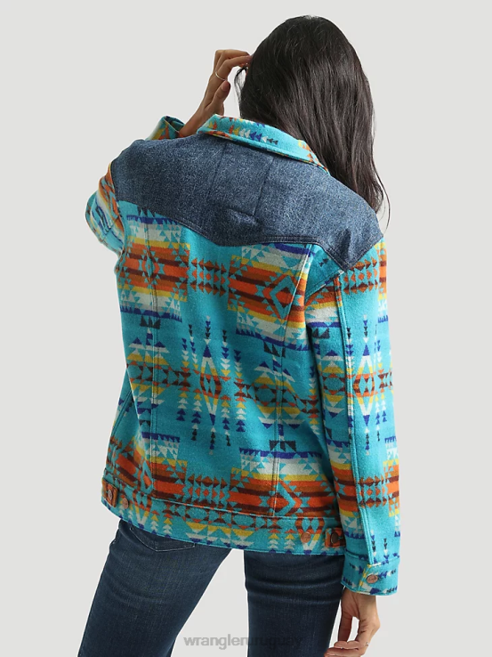 caqui dorado Wrangler mujer Chaqueta de lona con forro de sherpa Riggs Hard Layers ropa F8J4V863