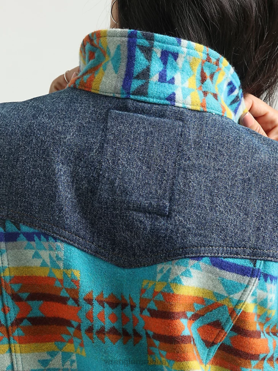 caqui dorado Wrangler mujer Chaqueta de lona con forro de sherpa Riggs Hard Layers ropa F8J4V863